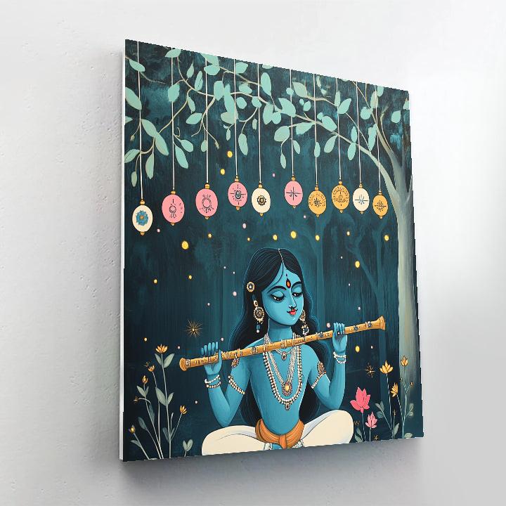 Krishna Flute Tuning The Planetary Chimes Painting by numbers kit
