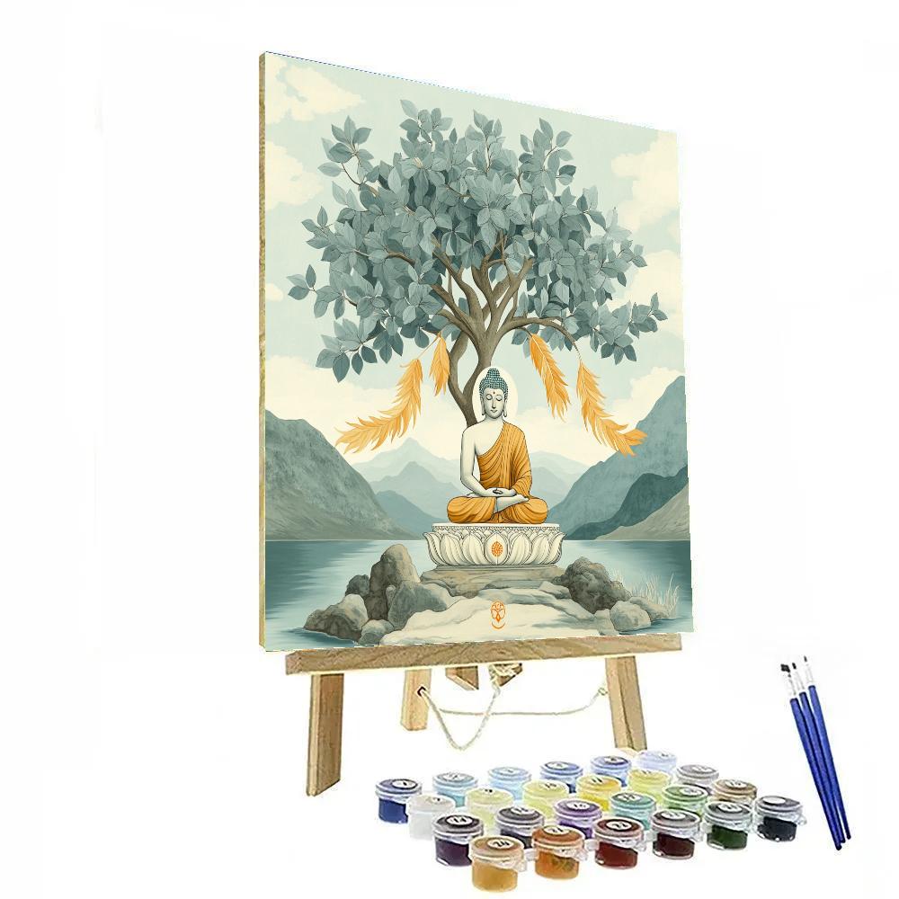 Buddha Avatar Under The Peaceful Comet Tree DIY paint by numbers