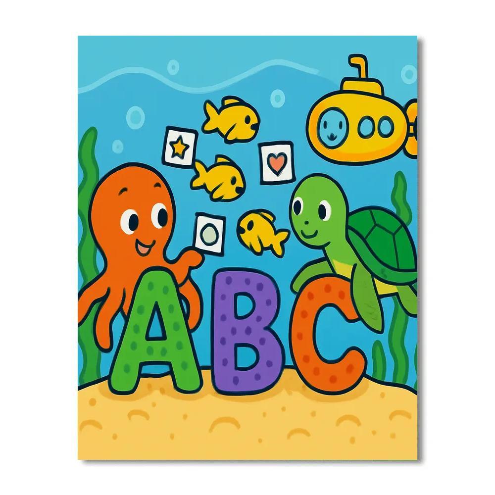 Coral Codebreakers And The Sunken Alphabet Reef DIY paint by numbers