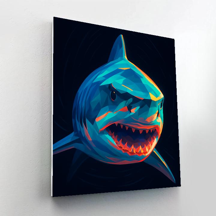 Prismatic Tide Shark Sentinel paint by number