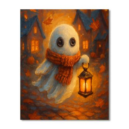 Lantern Parade Of The Button Eyed Ghost Numbered painting kits