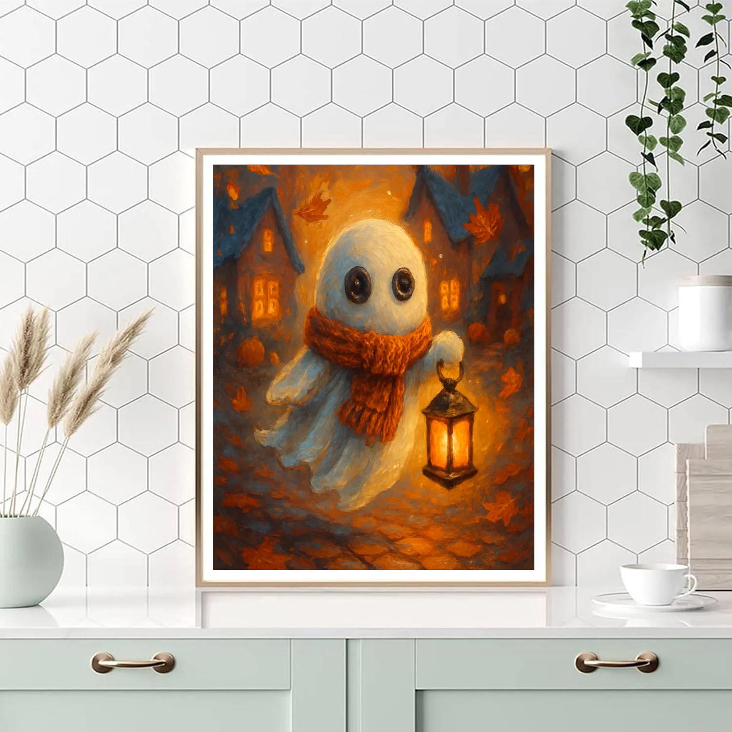 Lantern Parade Of The Button Eyed Ghost Numbered painting kits