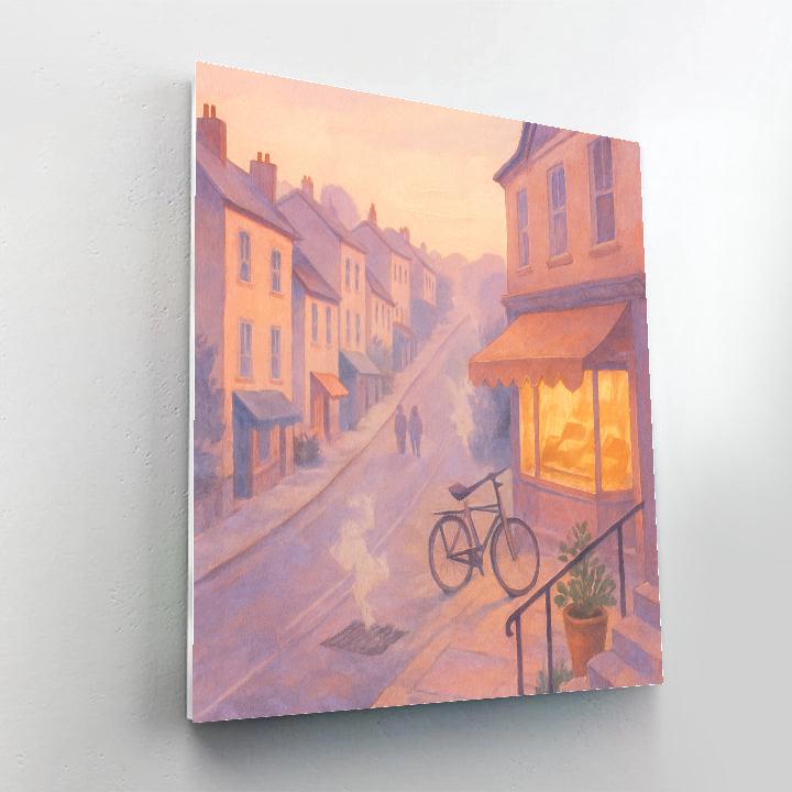 Dawn Bakery Glow On The Hill Street Number painting