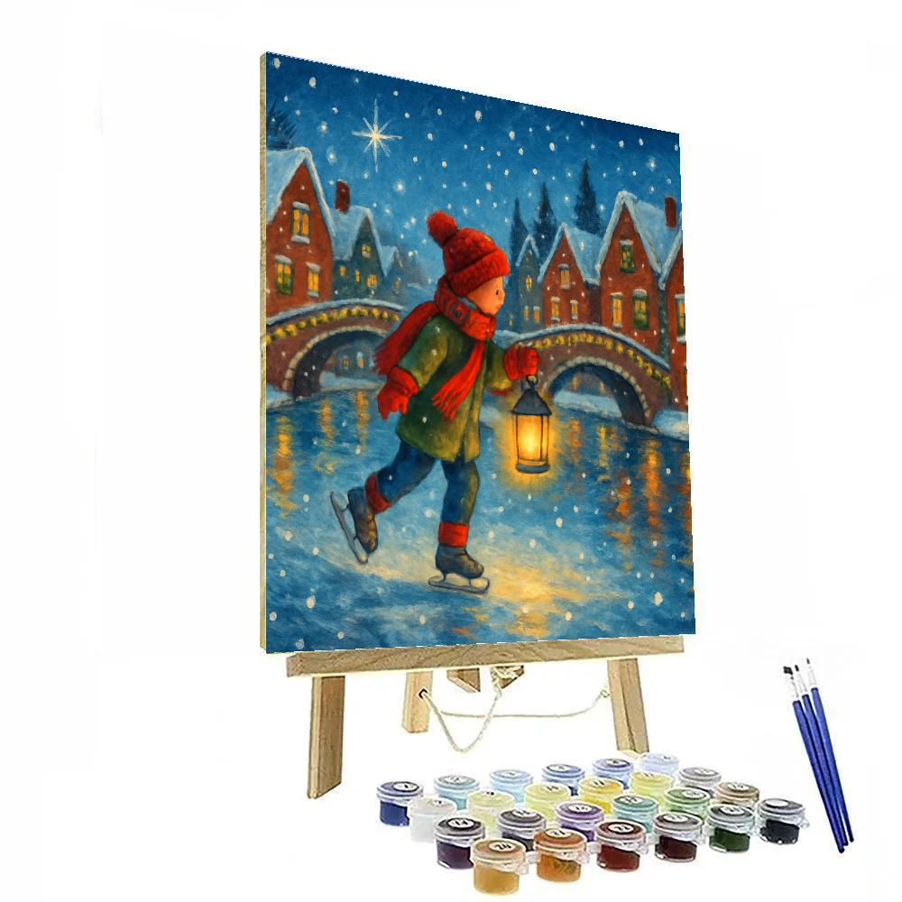 Lanterns Over The Gingerbread Canal paint by number