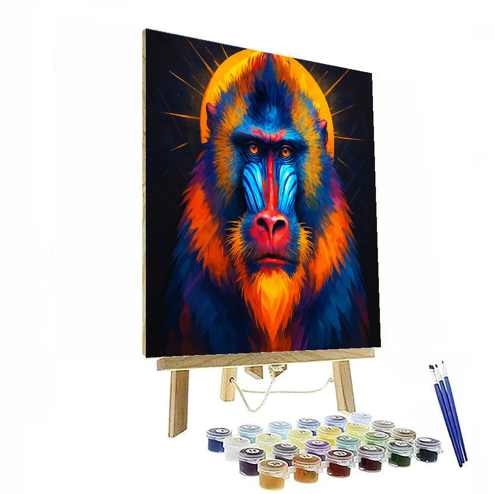 Solar Crown Mandrill Monarch paint by numbers
