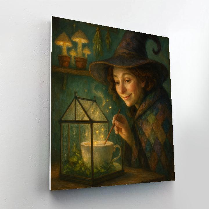 The Witchs Teacup Greenhouse painting number kit
