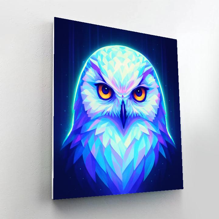 Aurora Veil Snowy Owl DIY paint by numbers