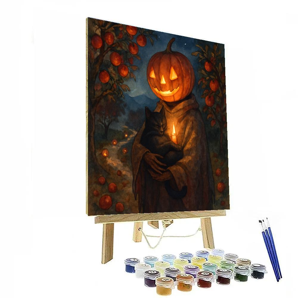 Midnight Orchard Scarecrow Lullaby paint by color