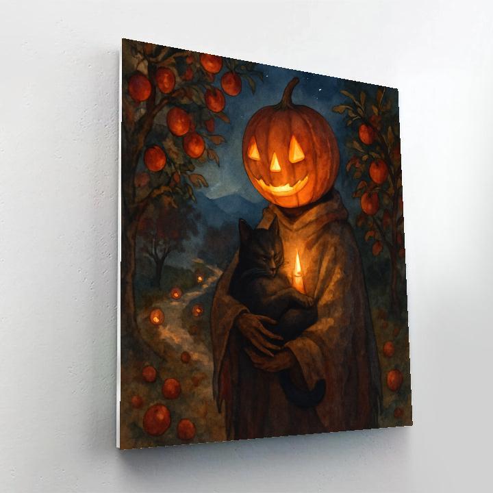 Midnight Orchard Scarecrow Lullaby paint by color