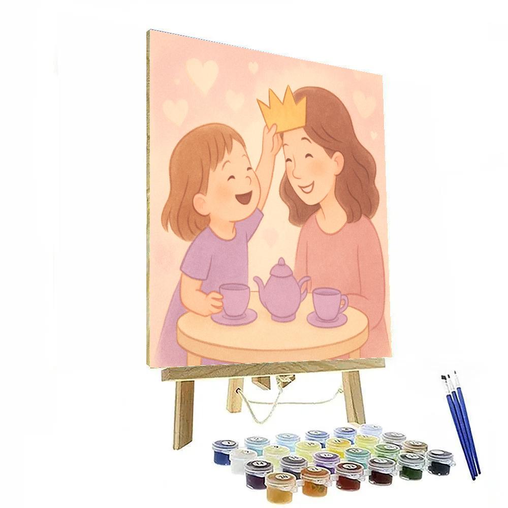 Paper Crown Tea Party Thank You Moment paint by numbers