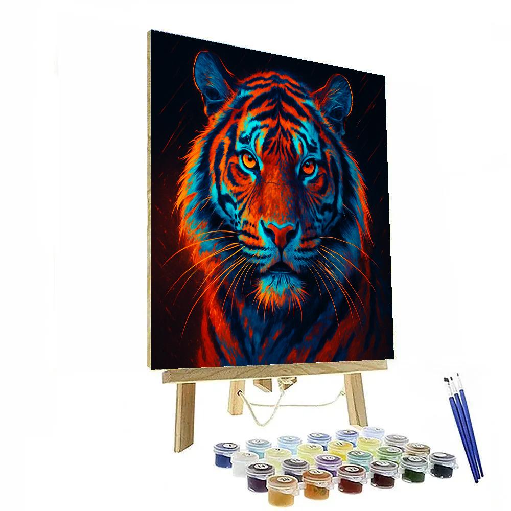 Electric Ember Tiger Focus Number painting