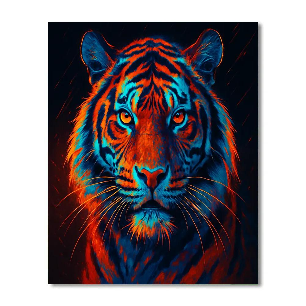 Electric Ember Tiger Focus Number painting
