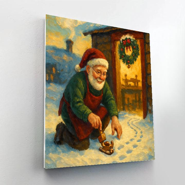 Toymakers Sleigh Track Workshop Paint by numbers art