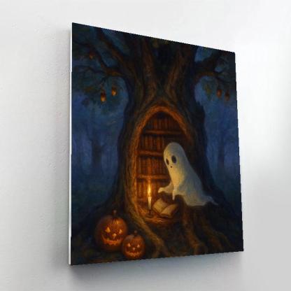 Moonlit Library Of The Haunted Oak Paint by numbers kits