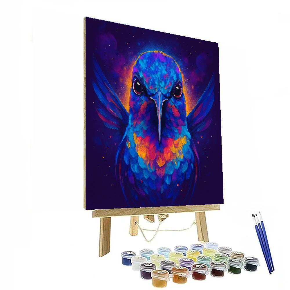 Nebula Bloom Hummingbird Gaze paint by color