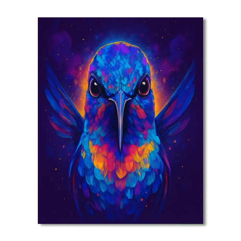 Nebula Bloom Hummingbird Gaze paint by color