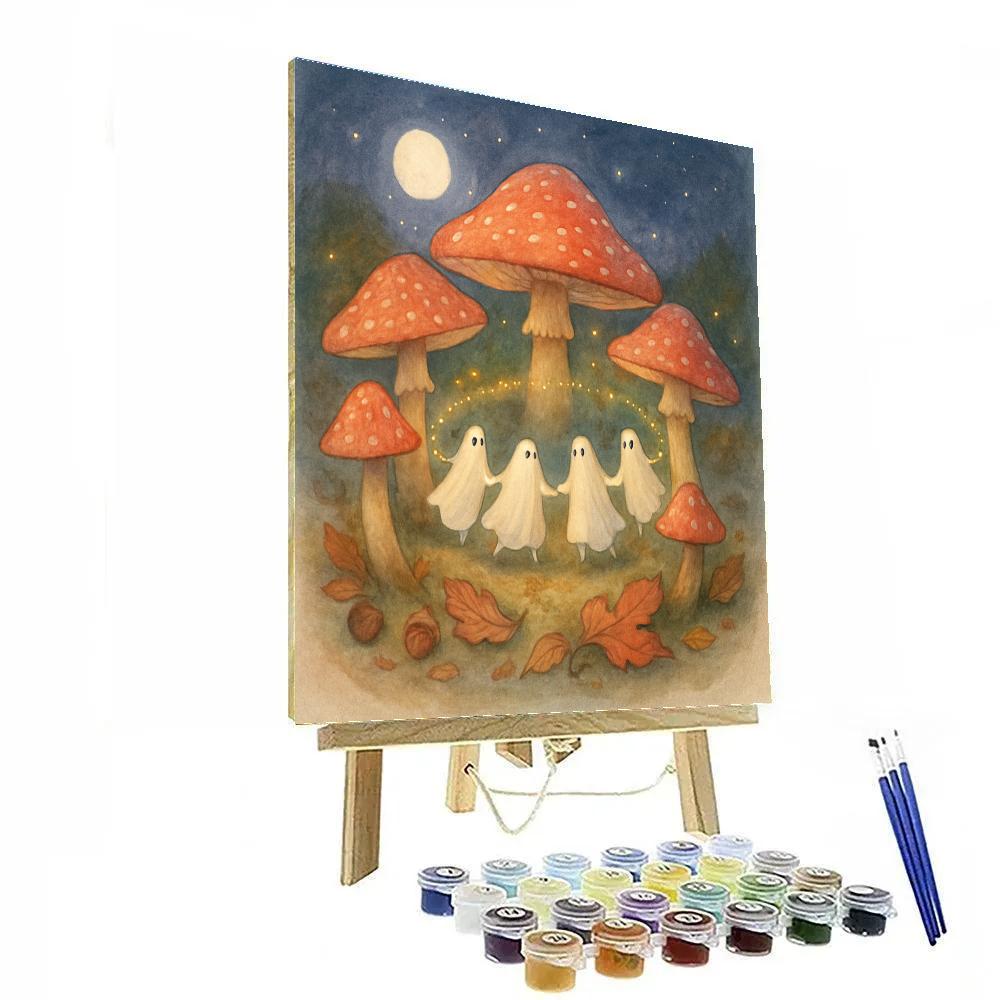 Mushroom Ring Carousel At Dusk Number painting