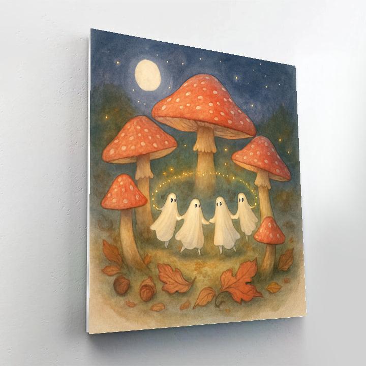 Mushroom Ring Carousel At Dusk Number painting