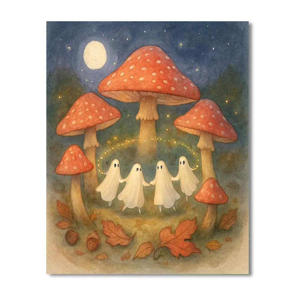 Mushroom Ring Carousel At Dusk Number painting