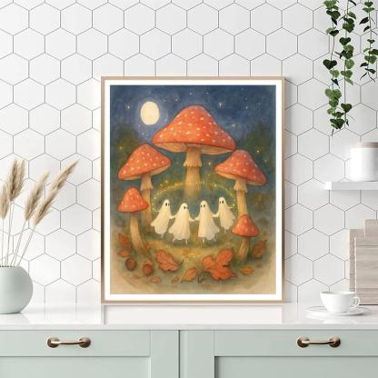 Mushroom Ring Carousel At Dusk Number painting