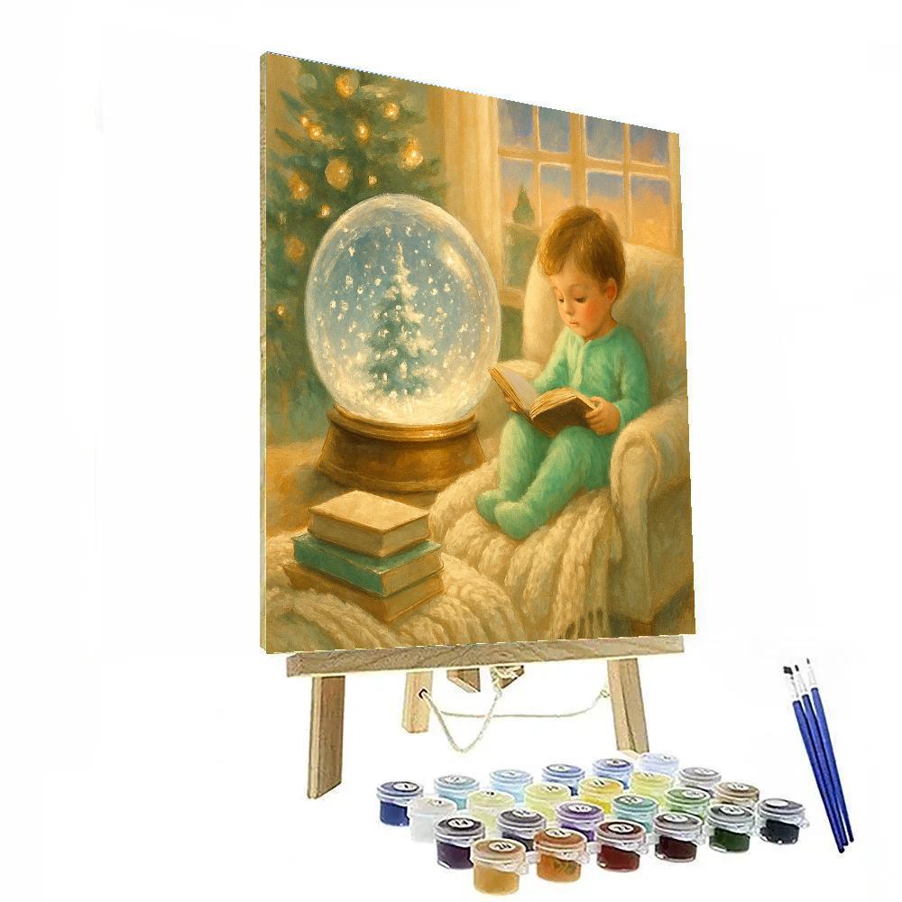 Snow Globe Library Corner paint by number