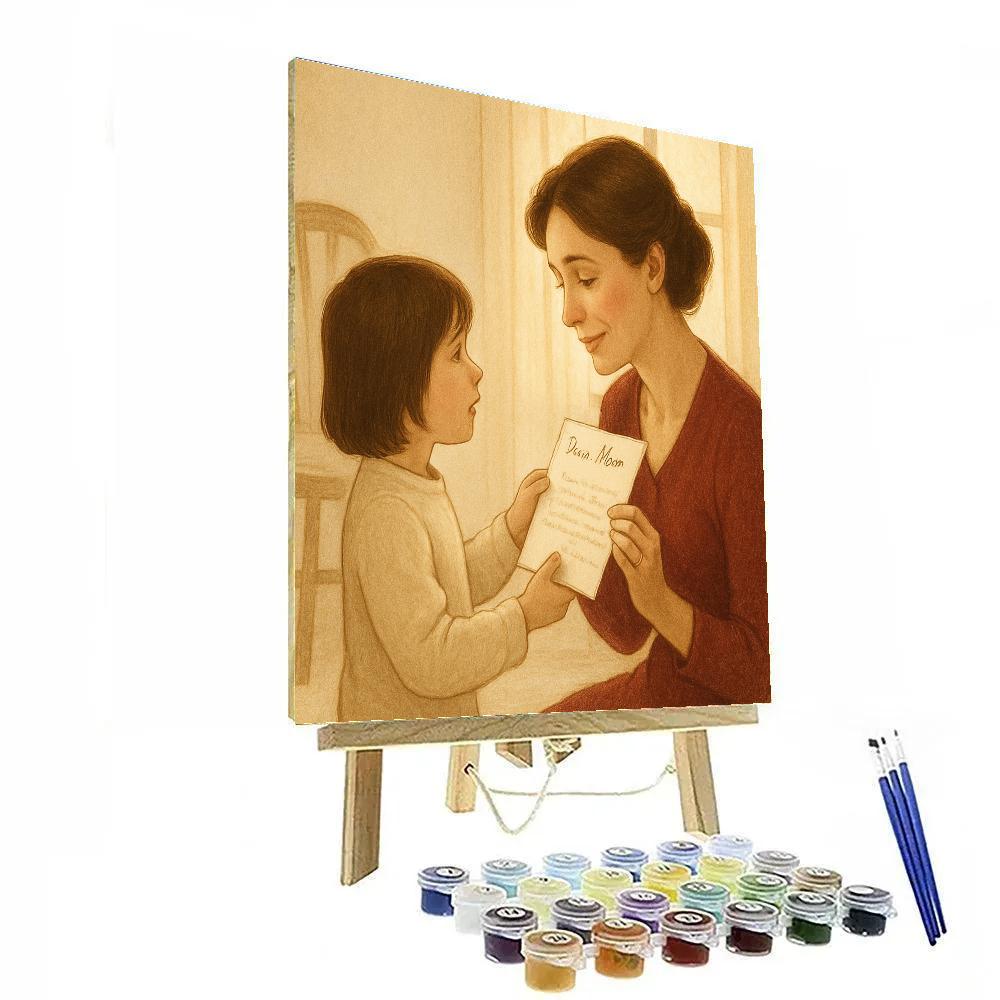 Handwritten Mothers Day Letter Exchange paint by color