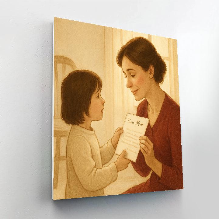 Handwritten Mothers Day Letter Exchange paint by color