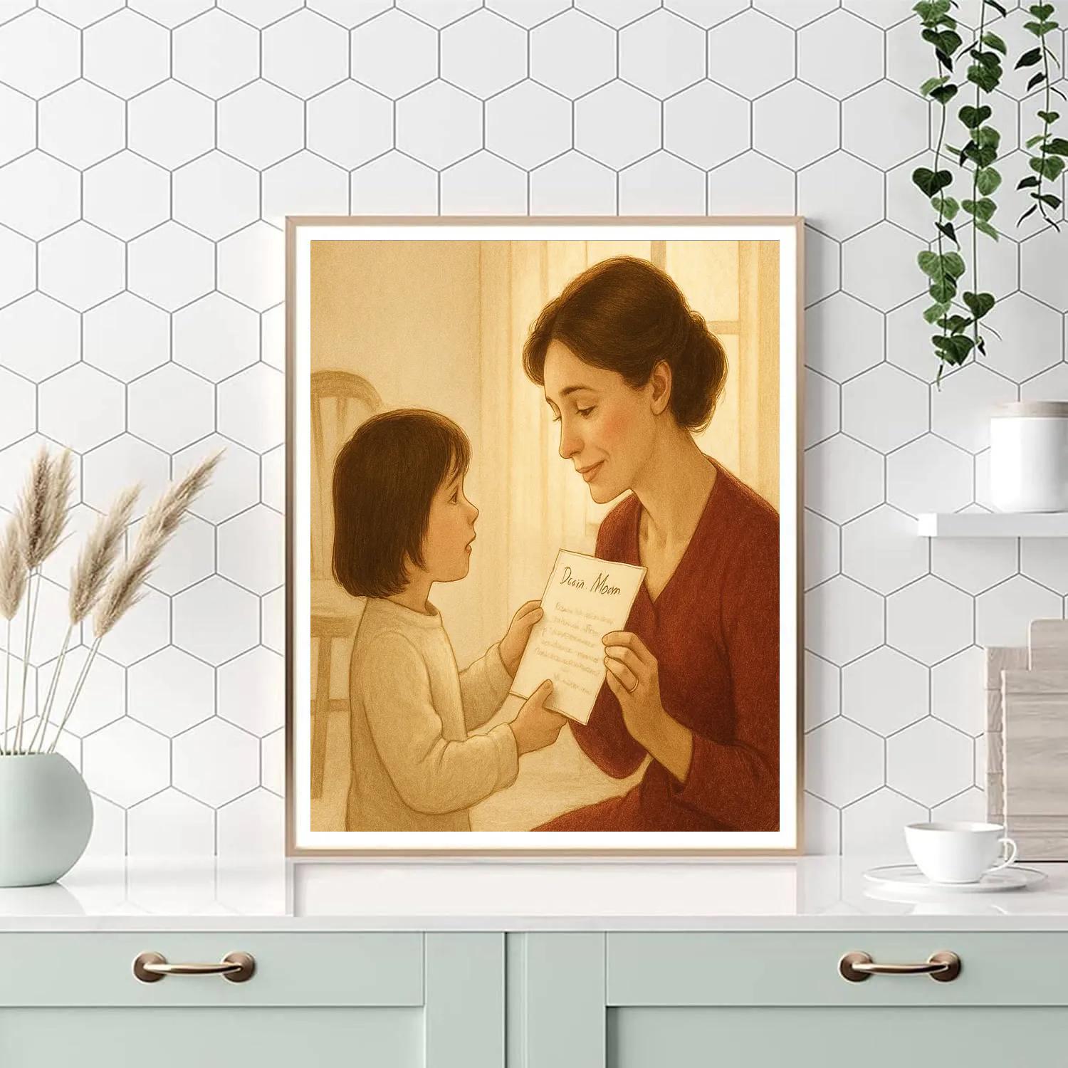 Handwritten Mothers Day Letter Exchange paint by color