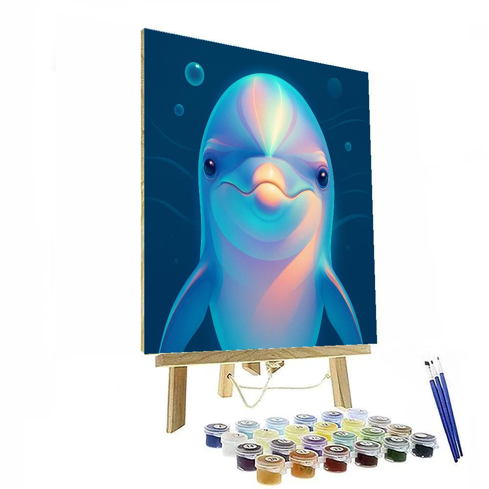 Opal Current Dolphin Portrait Paint by numbers kits