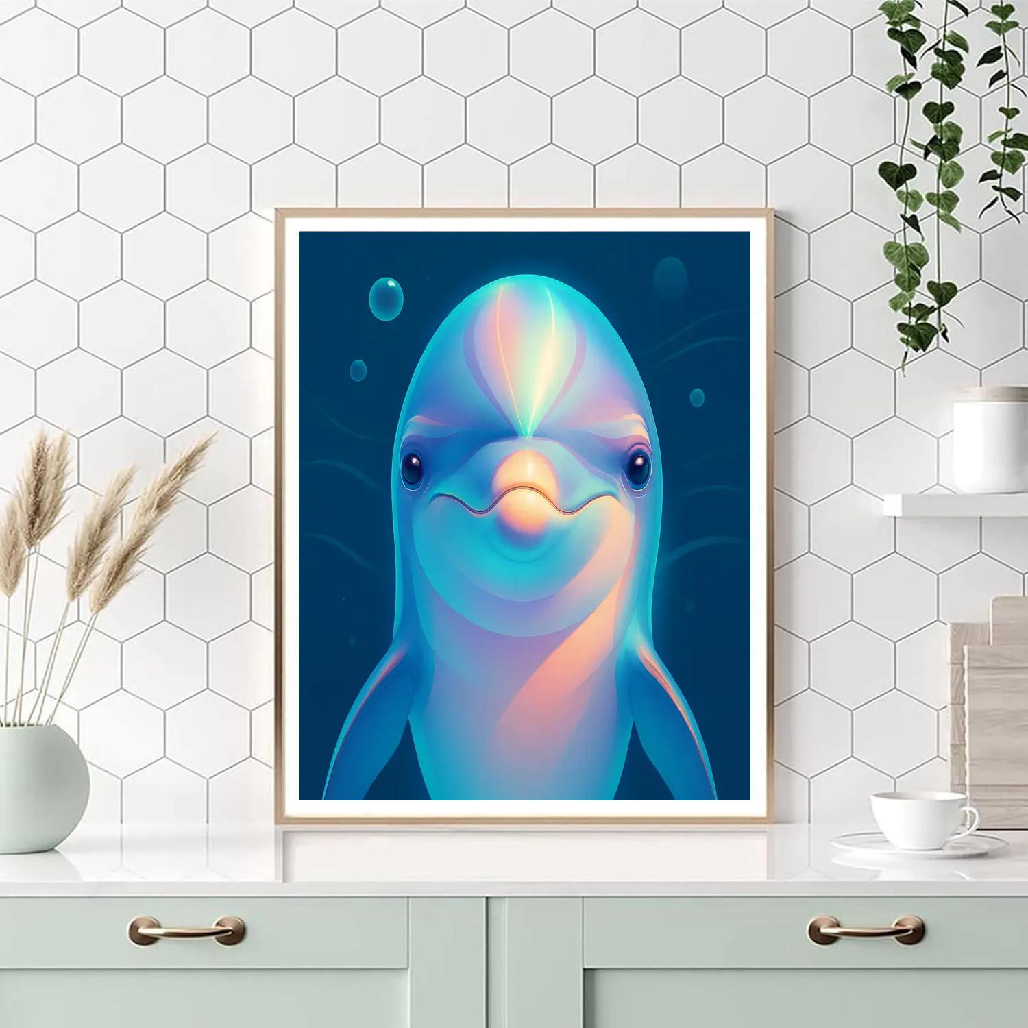 Opal Current Dolphin Portrait Paint by numbers kits