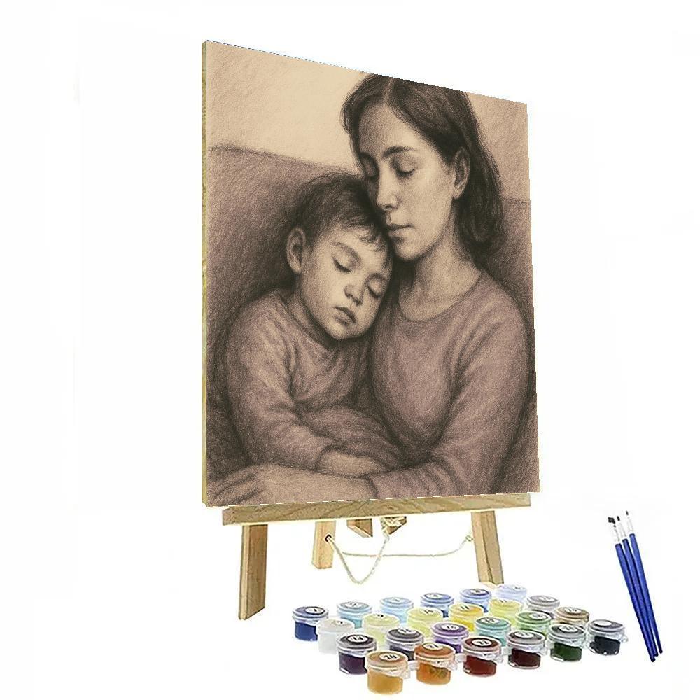 Shoulder Nap After A Long Day Together DIY paint by numbers