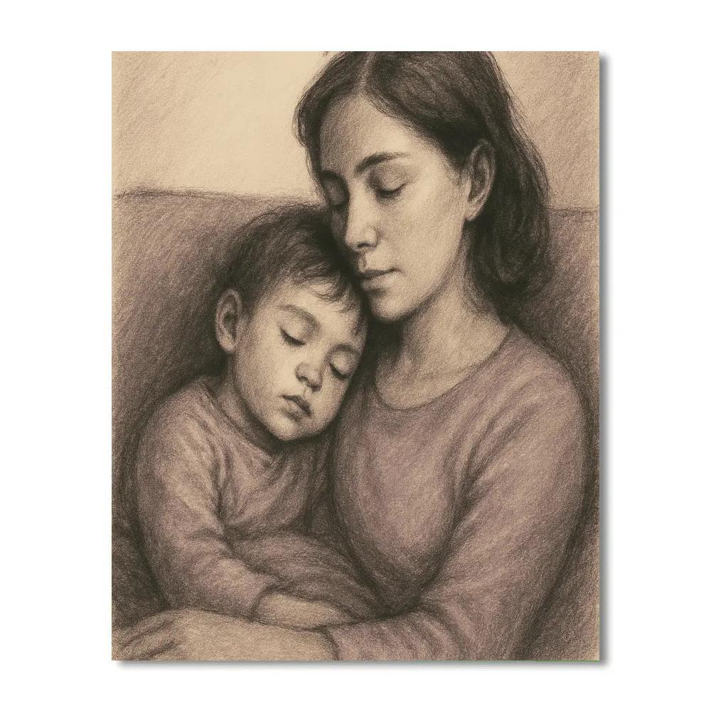 Shoulder Nap After A Long Day Together DIY paint by numbers
