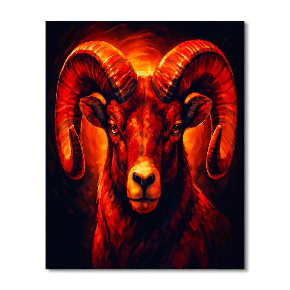 Volcanic Spectrum Ram Resolve paint by numbers