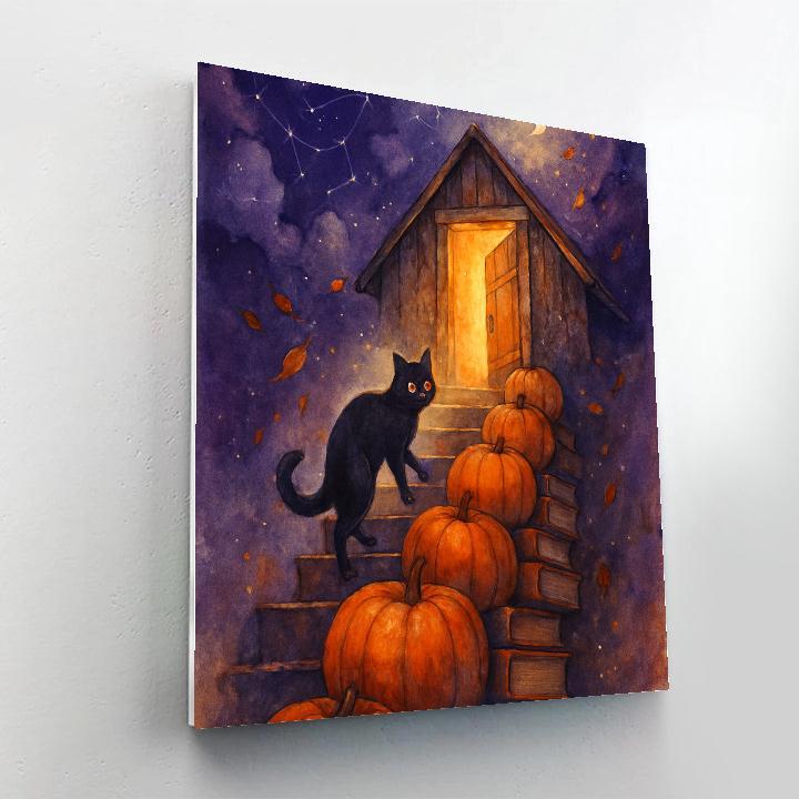 Autumn Staircase To The Starry Attic Paint by numbers kits