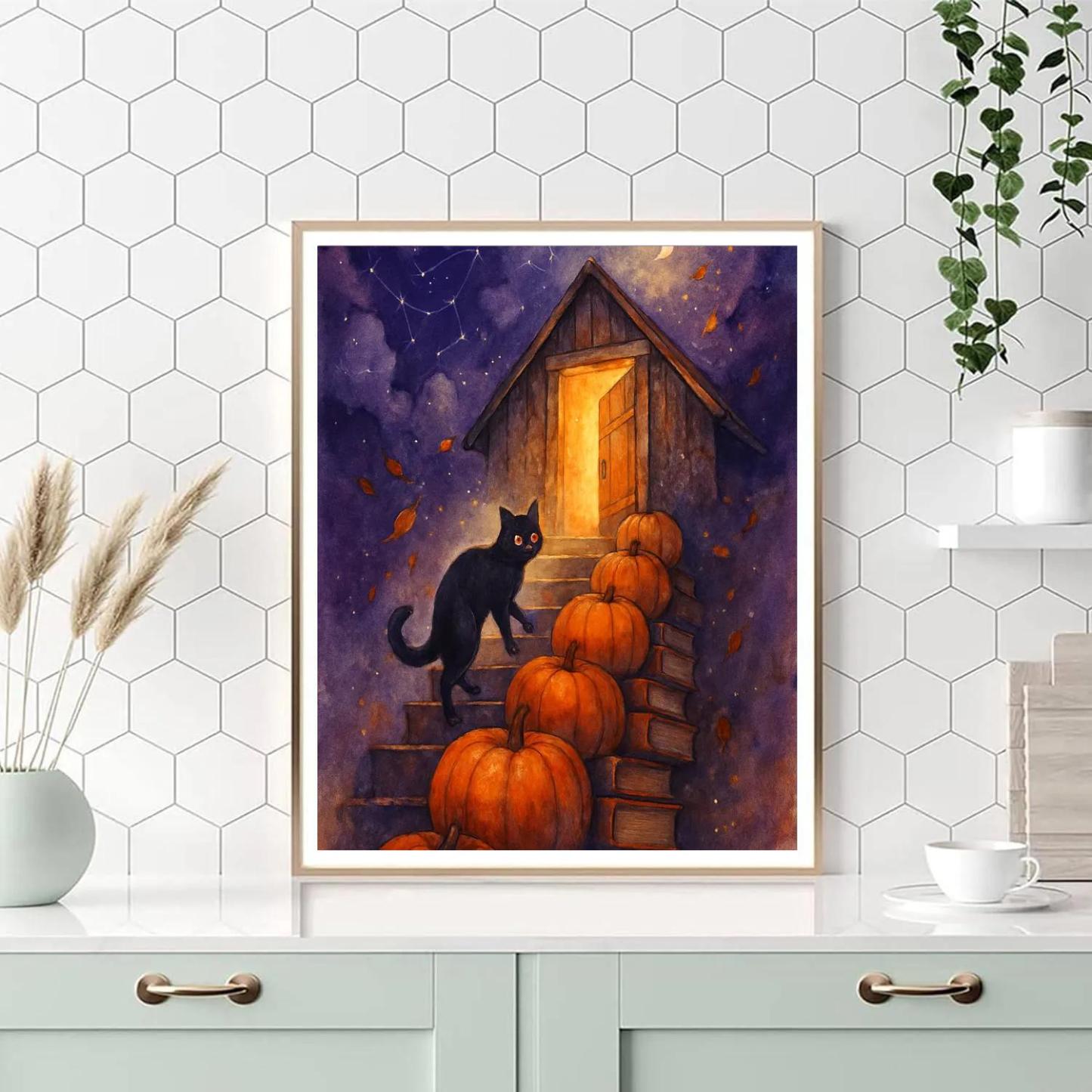 Autumn Staircase To The Starry Attic Paint by numbers kits