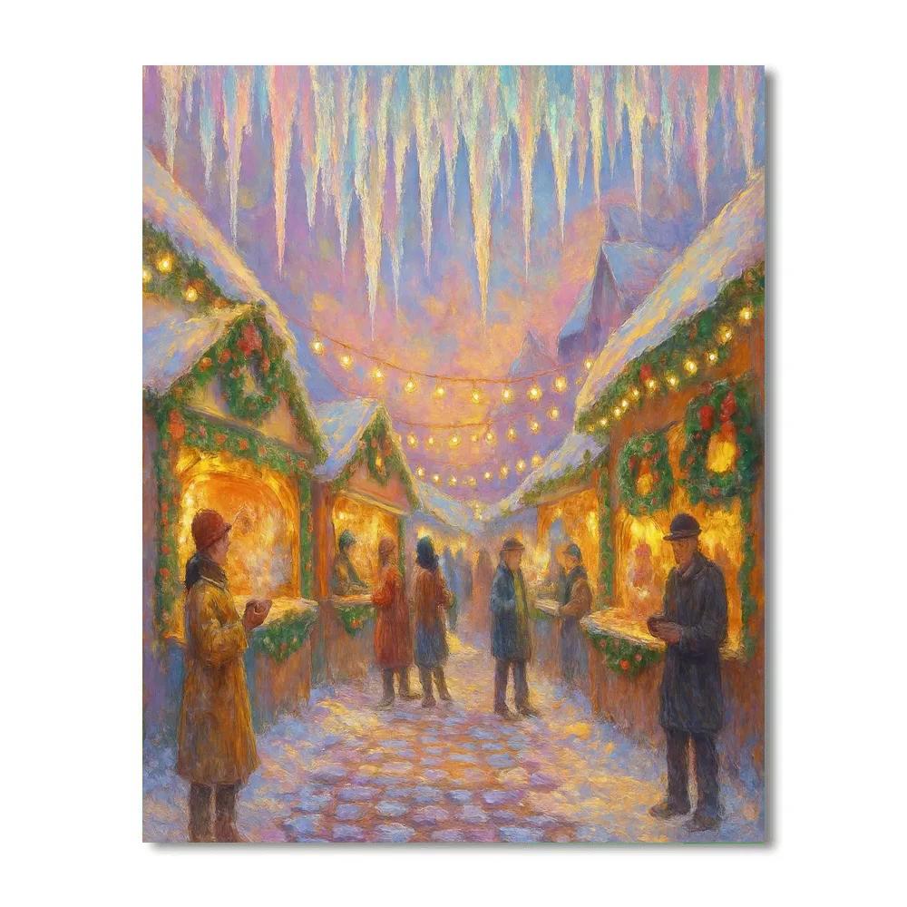 Holiday Market Under Crystal Canopy Number painting