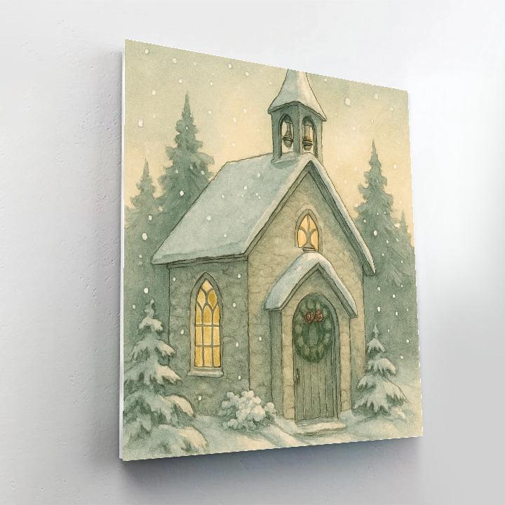Chapel Bells In Silent Snow painting number kit