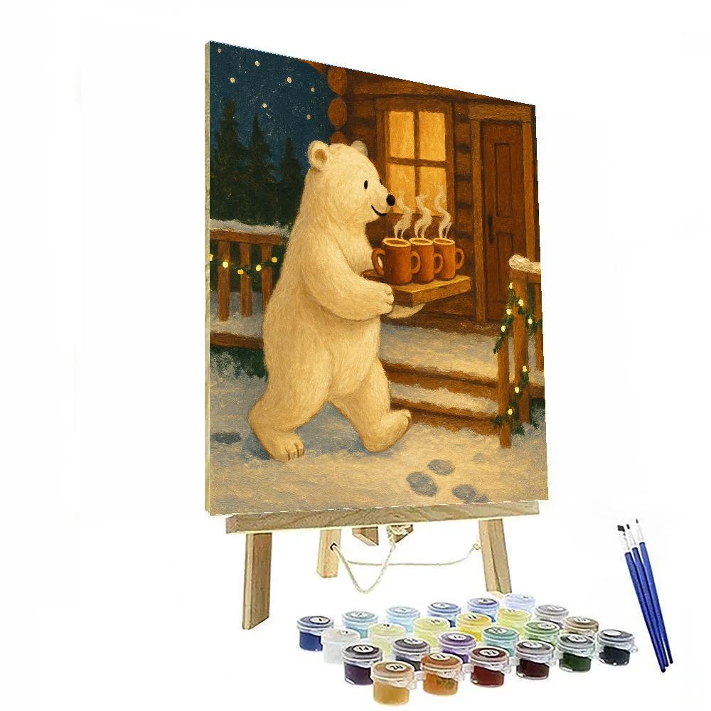 Polar Bear Cocoa Patrol Number painting