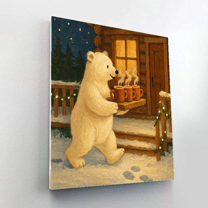 Polar Bear Cocoa Patrol Number painting