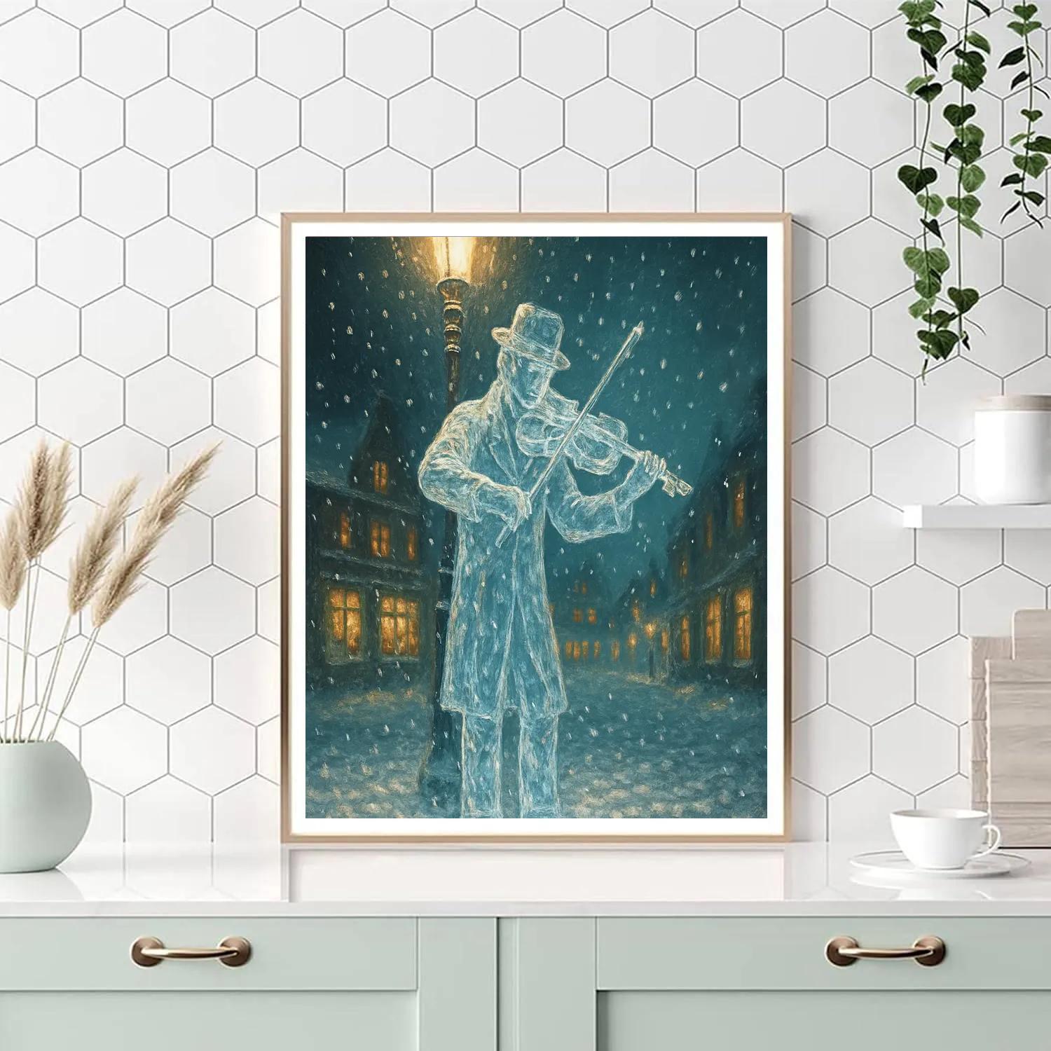Icicle Violin Serenade Number painting