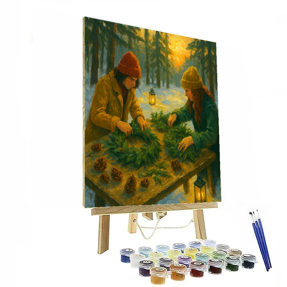 Wreath Makers Woodland Table paint by numbers