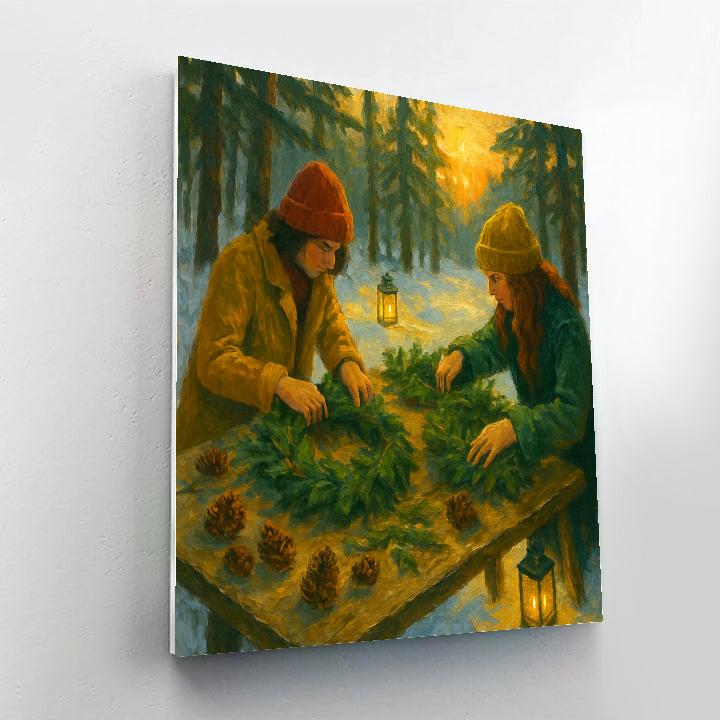 Wreath Makers Woodland Table paint by numbers