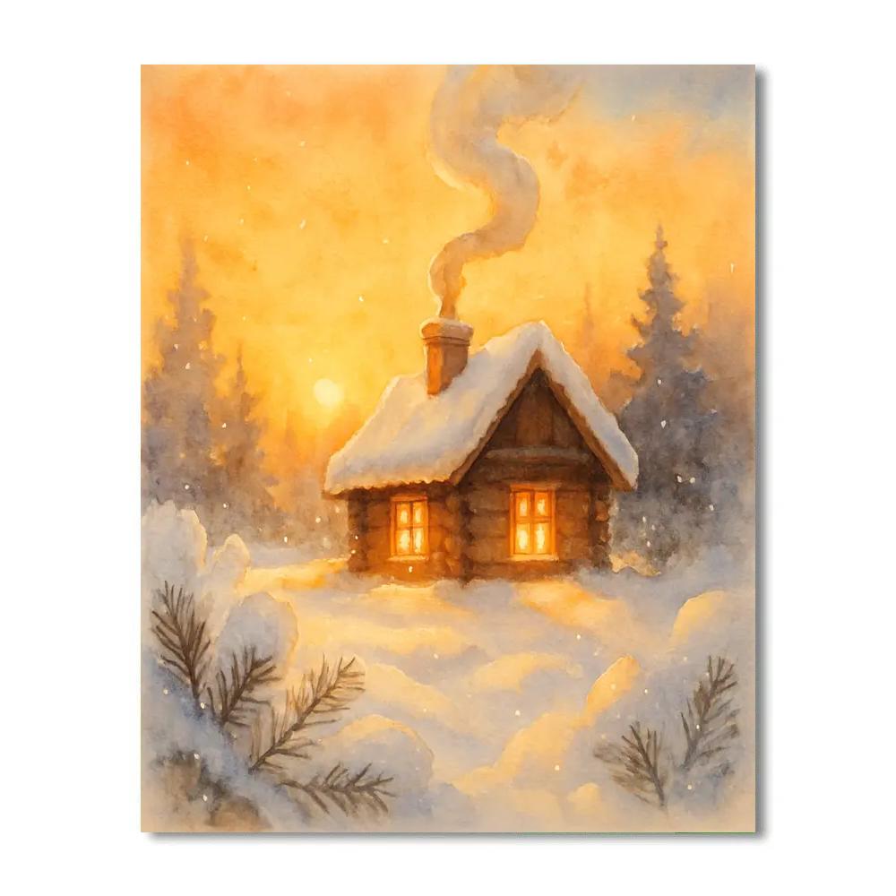 Cinnamon Cabin Sunrise paint by color