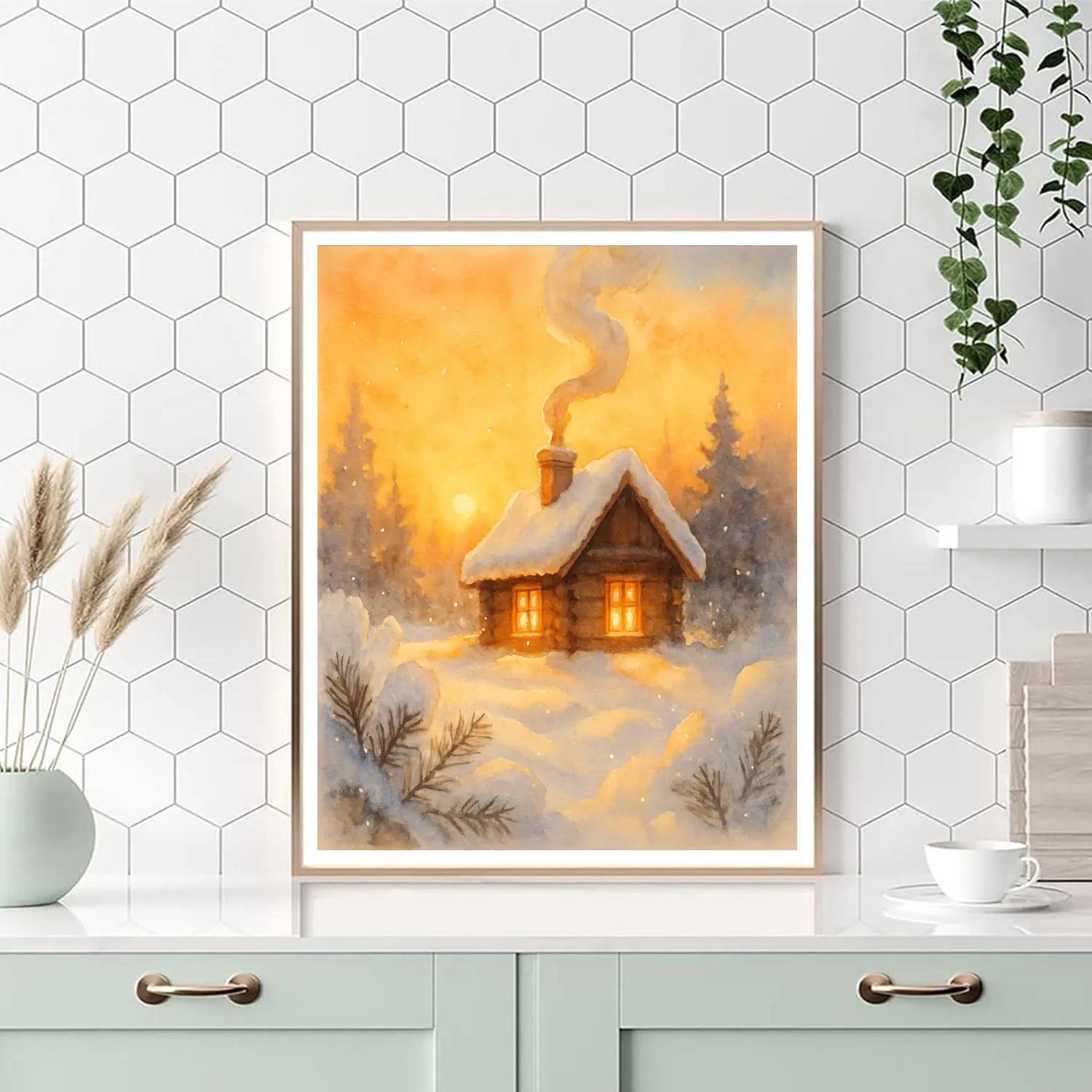 Cinnamon Cabin Sunrise paint by color
