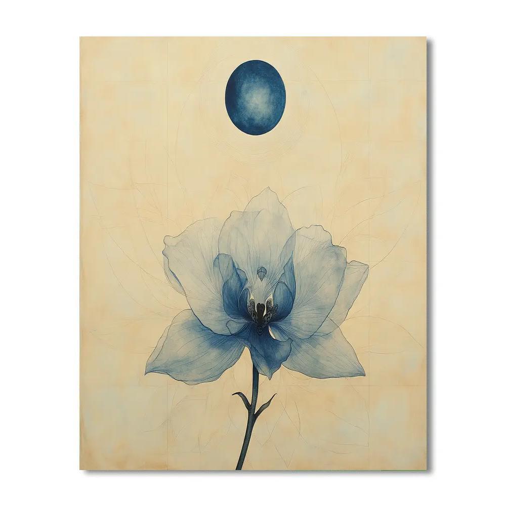 Leonardo Da Vinci Inspired Eclipse Orchid Study paint by number