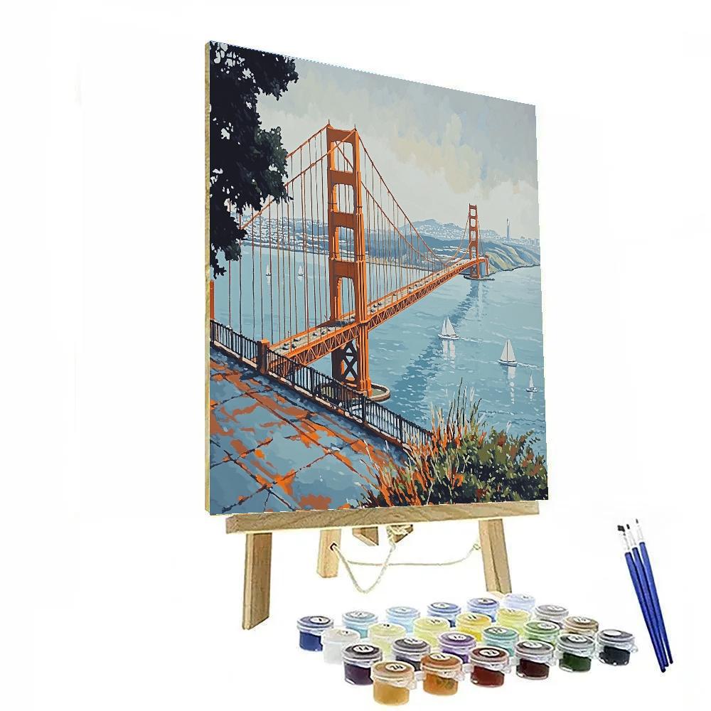 Foggy Morning At The Golden Gate Bridge San Francisco United States paint by numbers