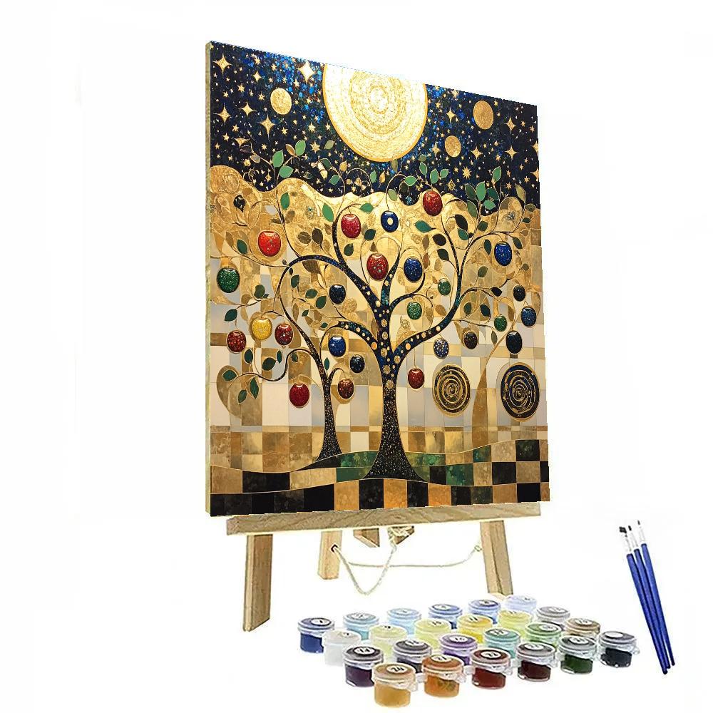 Gustav Klimt Inspired Aureate Constellation Orchard Paint by numbers kits