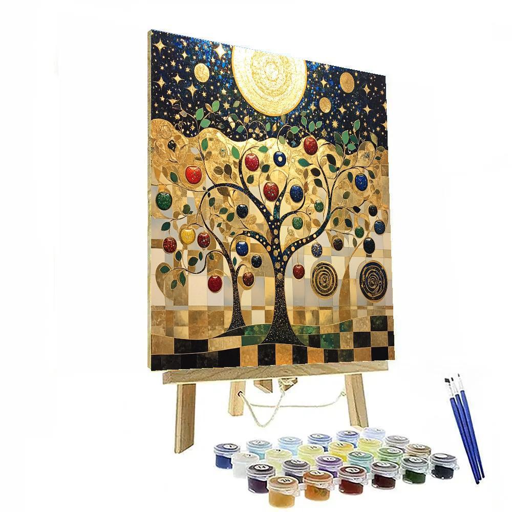 Gustav Klimt Inspired Aureate Constellation Orchard Paint by numbers kits