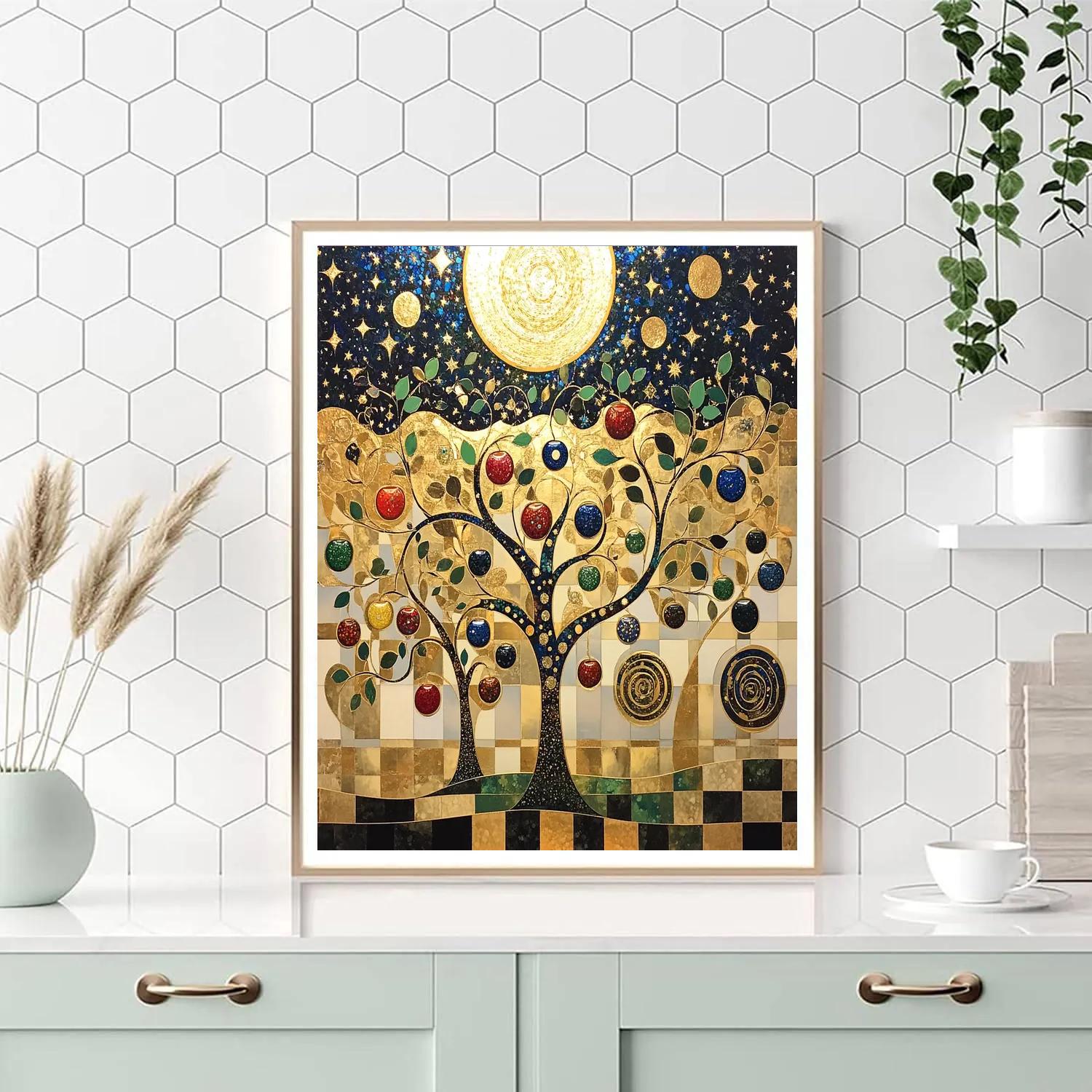 Gustav Klimt Inspired Aureate Constellation Orchard Paint by numbers kits