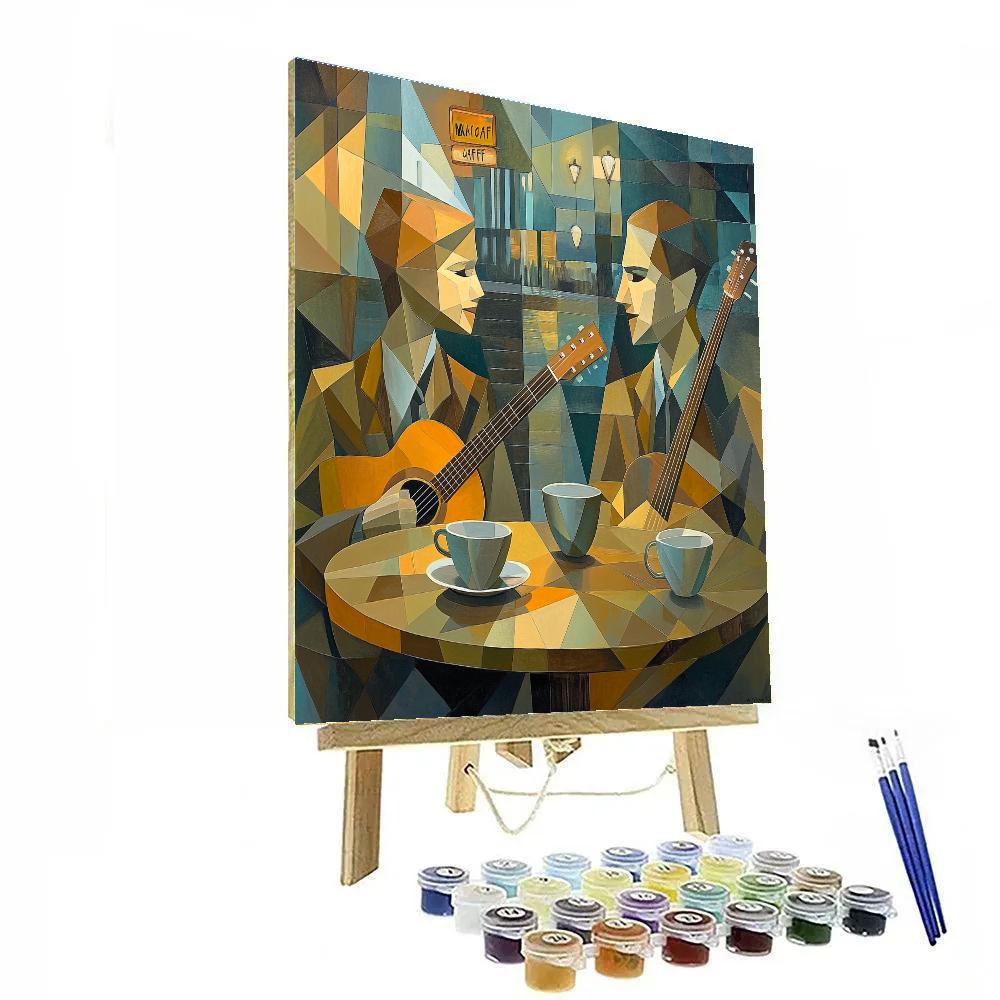 Pablo Picasso Inspired Abstract Cafe Musicians paint by numbers